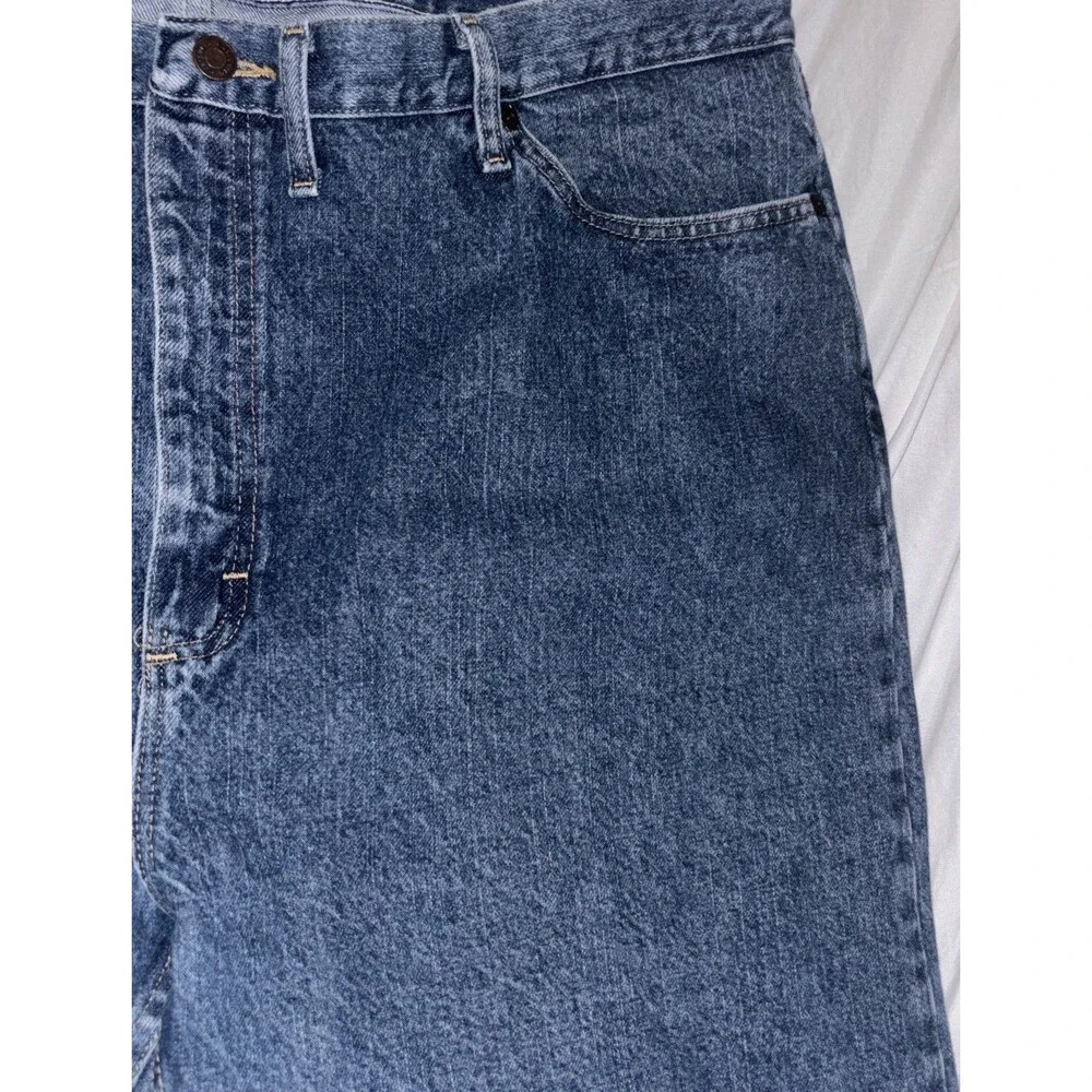 Wrangler Relaxed Fit Jeans Men 46 X30 Blue Med Wash Denim Pants Big And Tall C